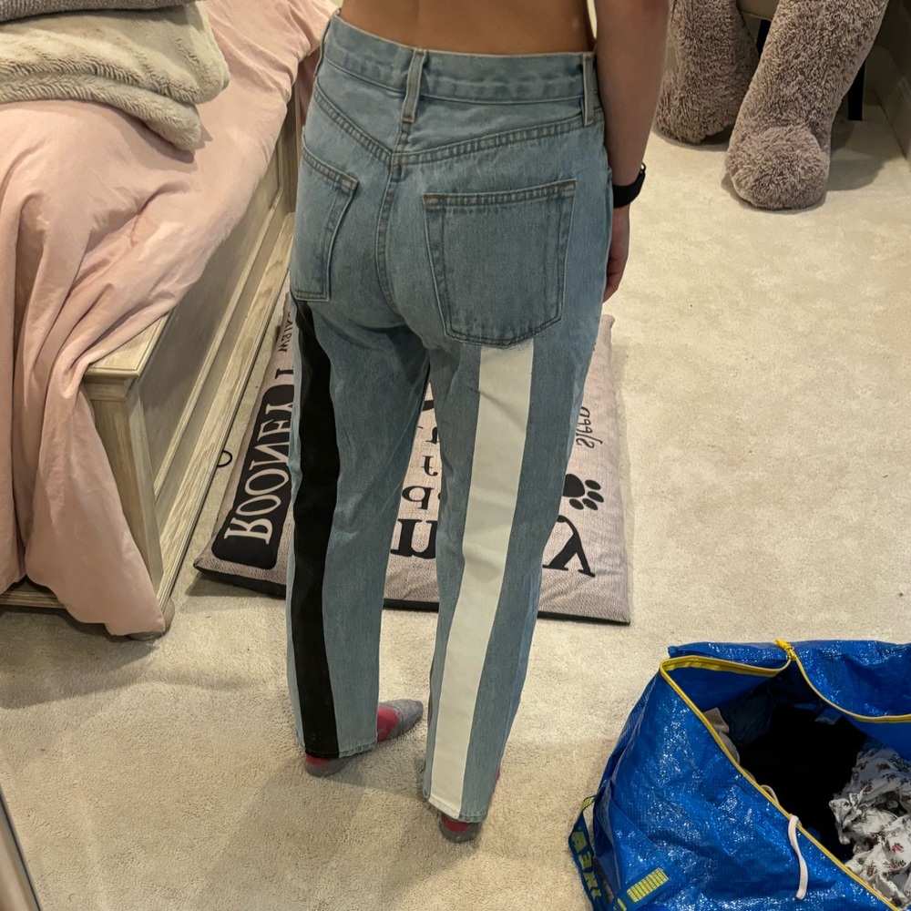 Black & white jeans